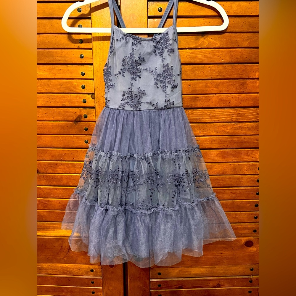 Weissman Blue Lace Tulle Camisole Dress size MC